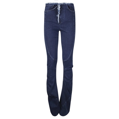 Ottolinger Jeans Denim Trousers With Fringed Profile Blue