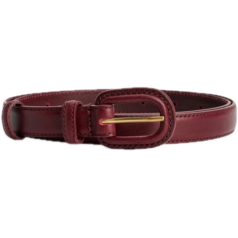 By Malene Birger Gürtel Salio leather belt rot