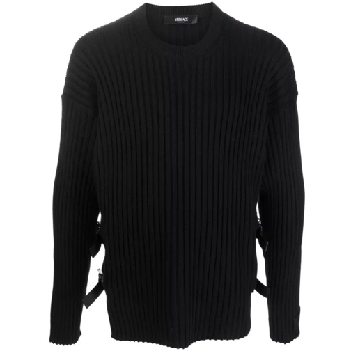 Versace Black Wool Sweater Black 