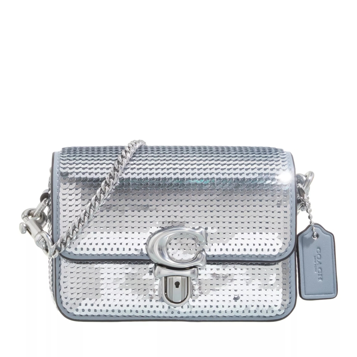 Coach Sequin Studio 12 Lh Silver Micro Bag