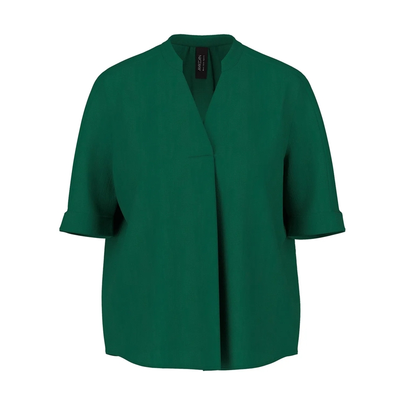 Marc Cain Chemisier Klassische Kurzarmbluse grün