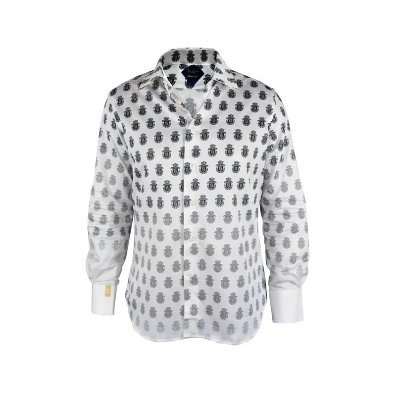BILLIONAIRE Overhemd Ls Milano All Over Shirt White