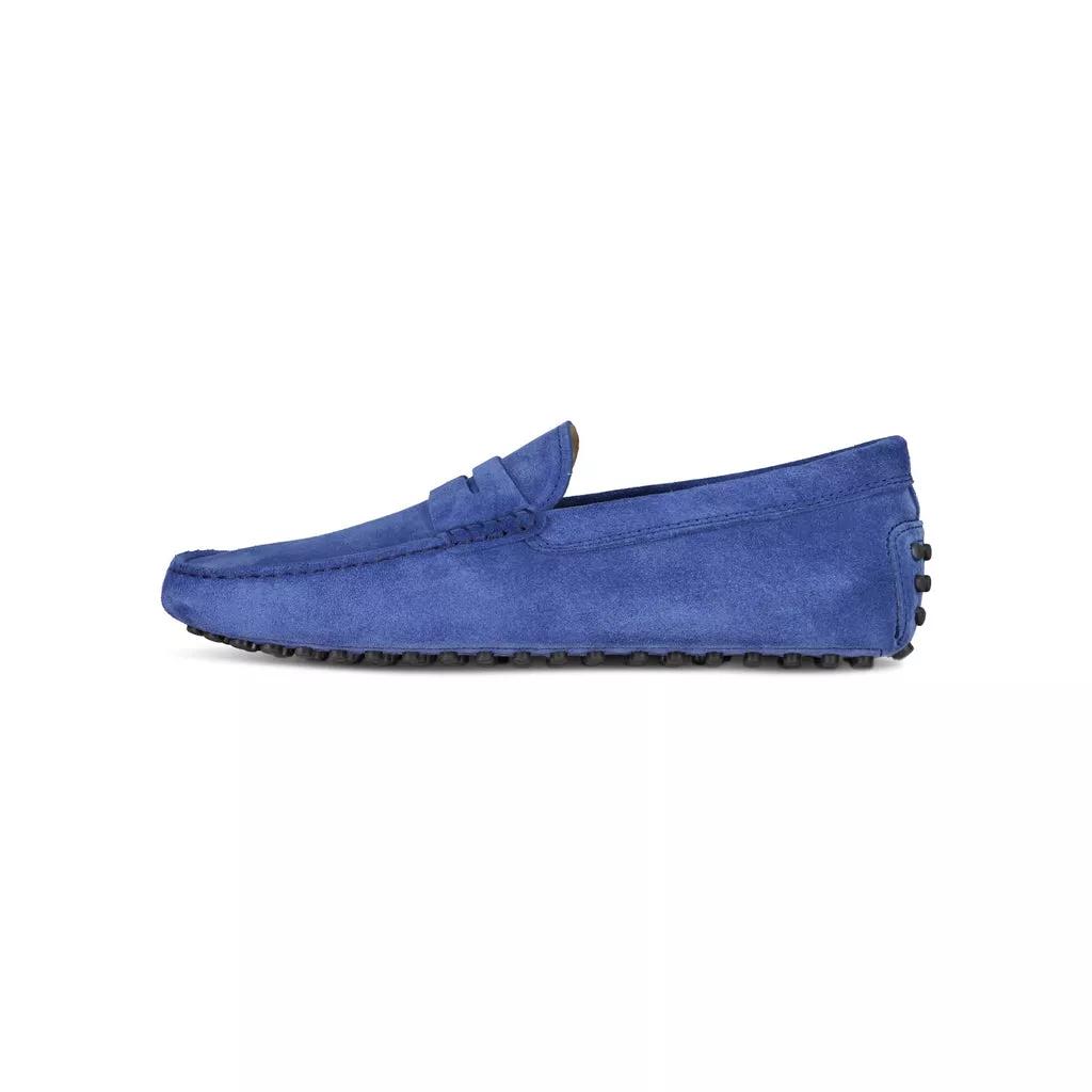 Tod%27s Low-Top Sneaker - Mokassins aus Veloursleder - Gr. 10 - in Blau - für Damen