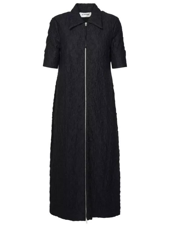 Jil Sander - Black Cotton Blend Dress - Größe 36 - black