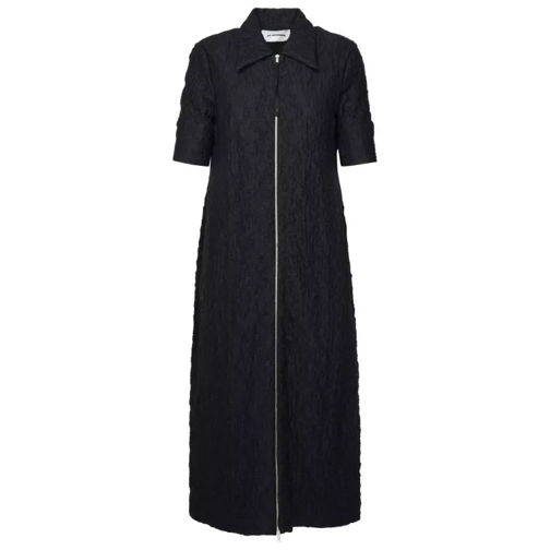 Jil Sander  Black Cotton Blend Dress Black