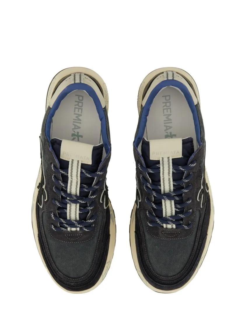 Thumbnail - Premiata Low-Top Sneaker - Low-Top Sneakers With Distinctive Logo And Texture - Gr. 42 (EU) - in Schwarz - für Damen