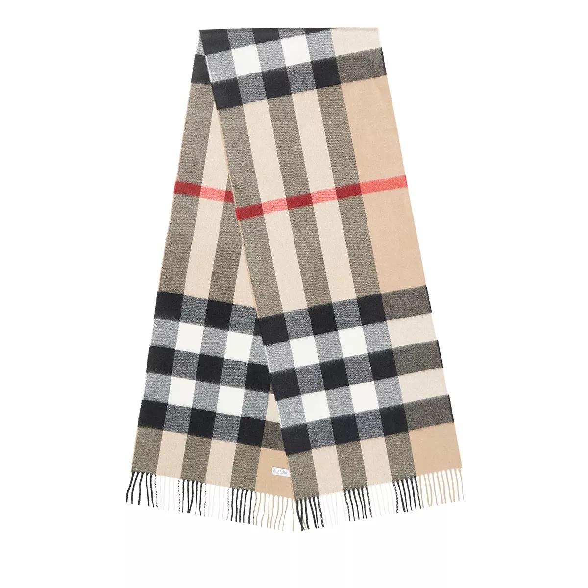 Burberry Tücher & Schals - Half Mega Checked Scarf - Gr. unisize - in Beige - für Damen