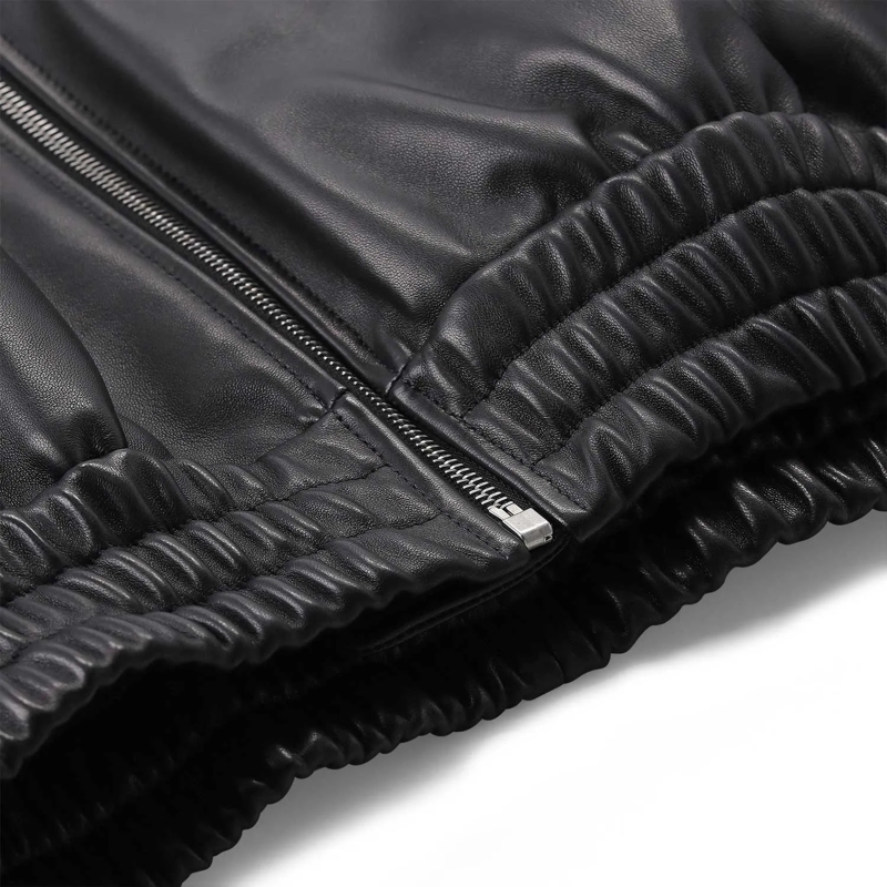 Jil Sander Blouson Jacke aus Leder schwarz(Image 7)