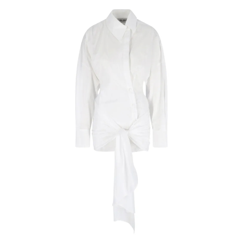 The Attico Minikleid Mini Chemisier Dress – White White