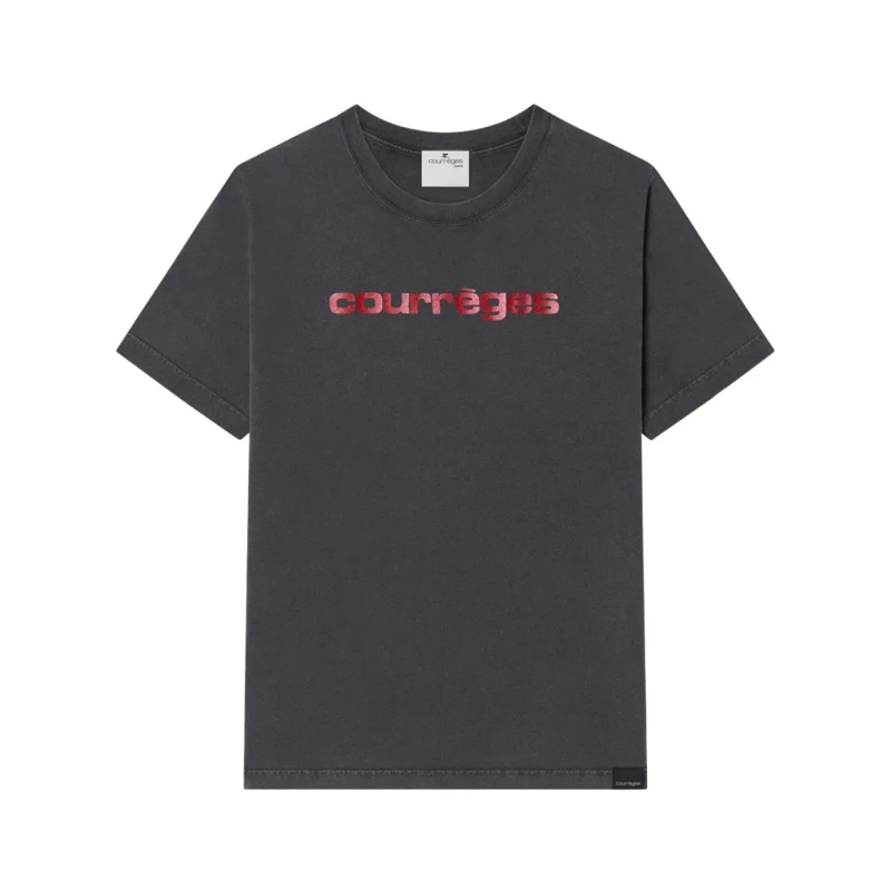 Courrèges T-shirt Crew Neck Grey T-Shirt Grey