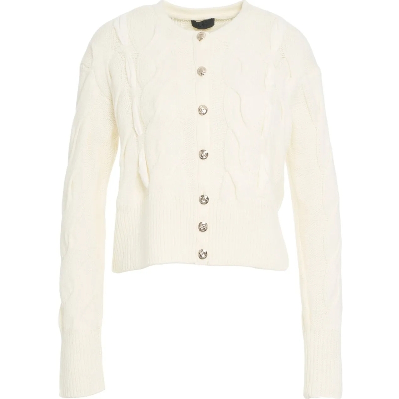 LIU JO  Cardigan with cable knit pattern weiß