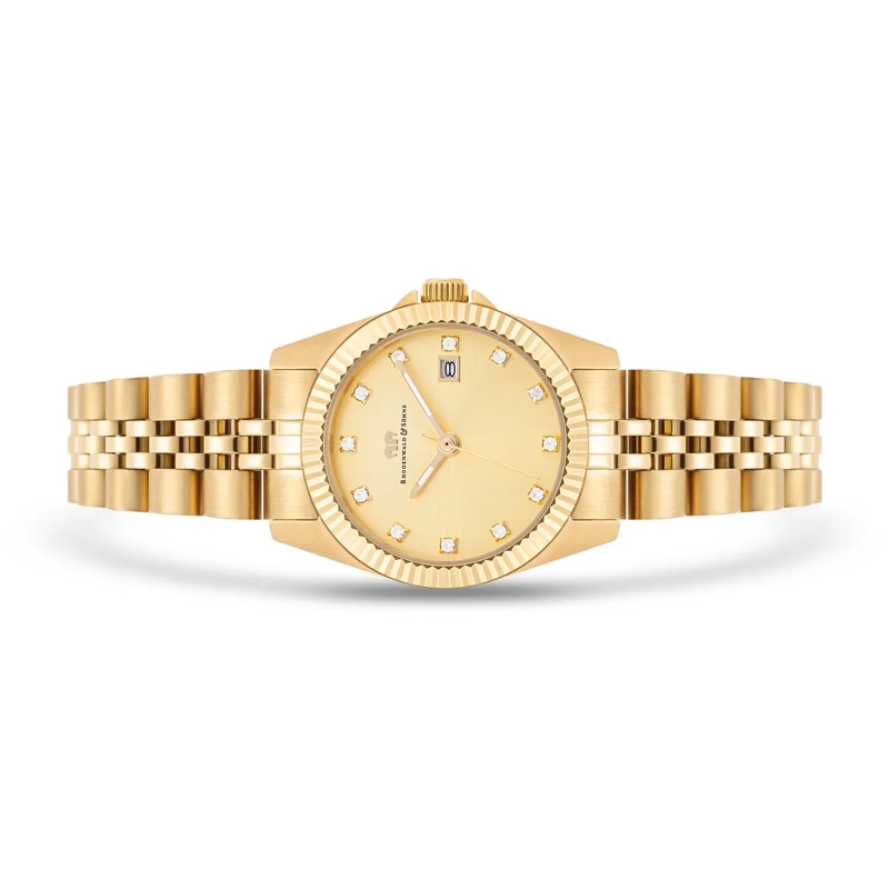 Rhodenwald & Söhne Automatikuhr Damen Armbanduhr Cassina Edelstahl gold(Image 3)