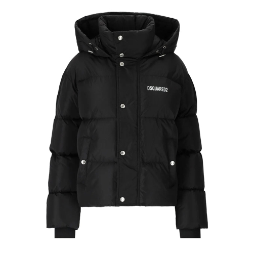 Dsquared2 DSQUARED2 PUFF SCHWARZE KAPUZENJACKE MIT LOGO schwarz Dunjackor