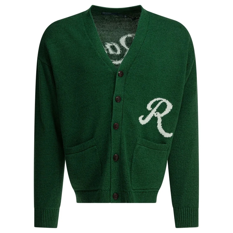 Polo Ralph Lauren Cardigan Deep Green Cardigan With V-Neckline And Signature  Black