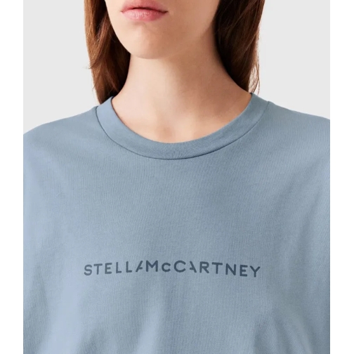 Stella McCartney T-shirts Relaxed-Fit T-Shirt With Logo Design Blue (Image 3)