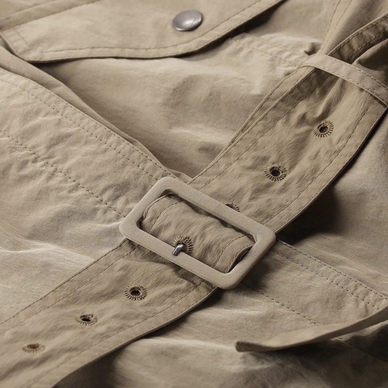 Saint Laurent Übergangsjacke Leichte Jacke mit Gürtel braun(Image 5)