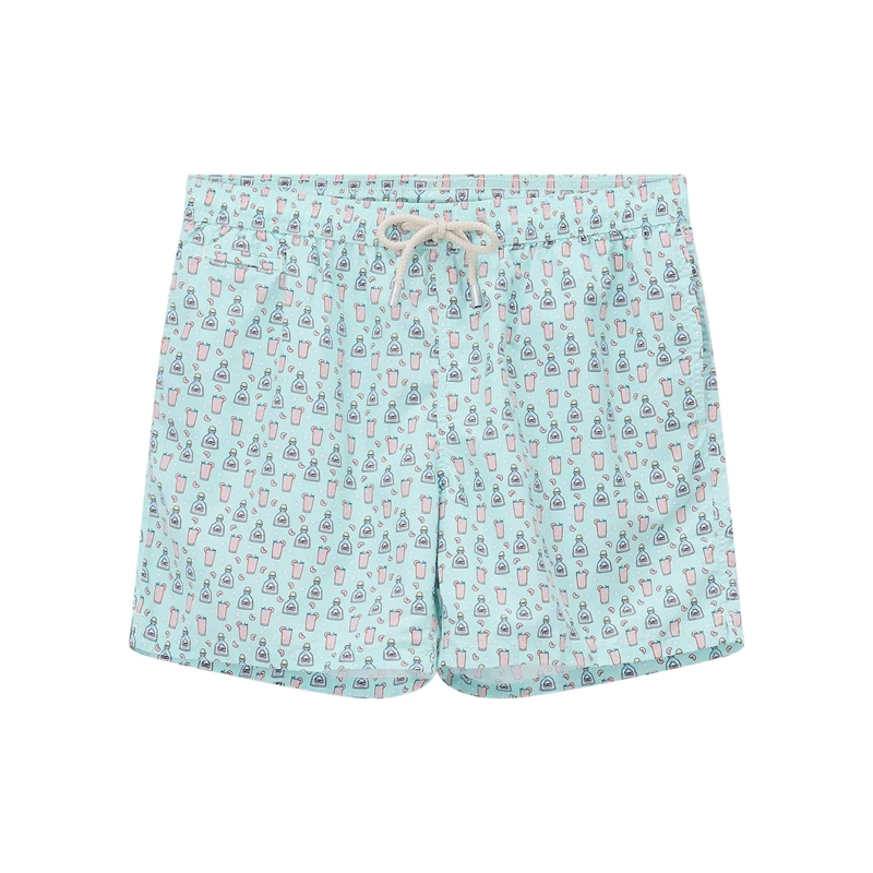 Mc2 Saint Barth  Badeshorts mit Print blau
