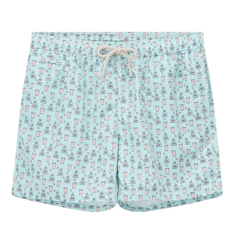 Mc2 Saint Barth  Badeshorts mit Print blau