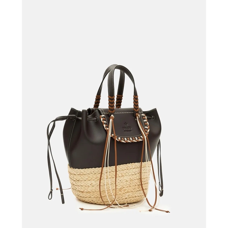 CUBA LAB】BLACK LEATHER BOLERO TOTES