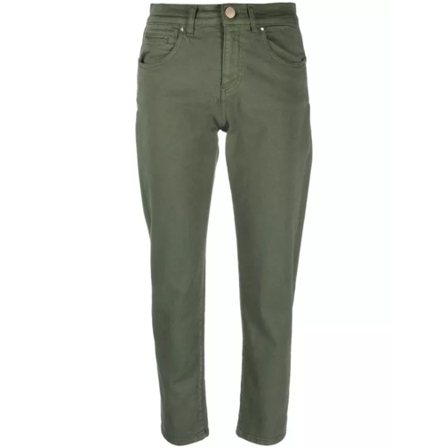 Lorena Antoniazzi Khaki Slim Cut Denim Pants Green 