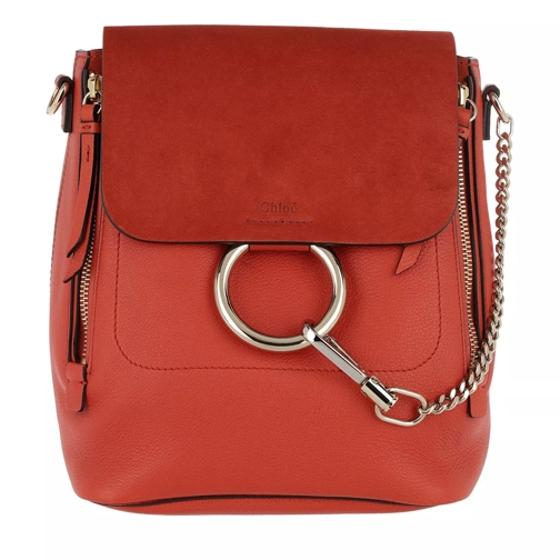 Chloé Faye Backpack Small Red Rucksack