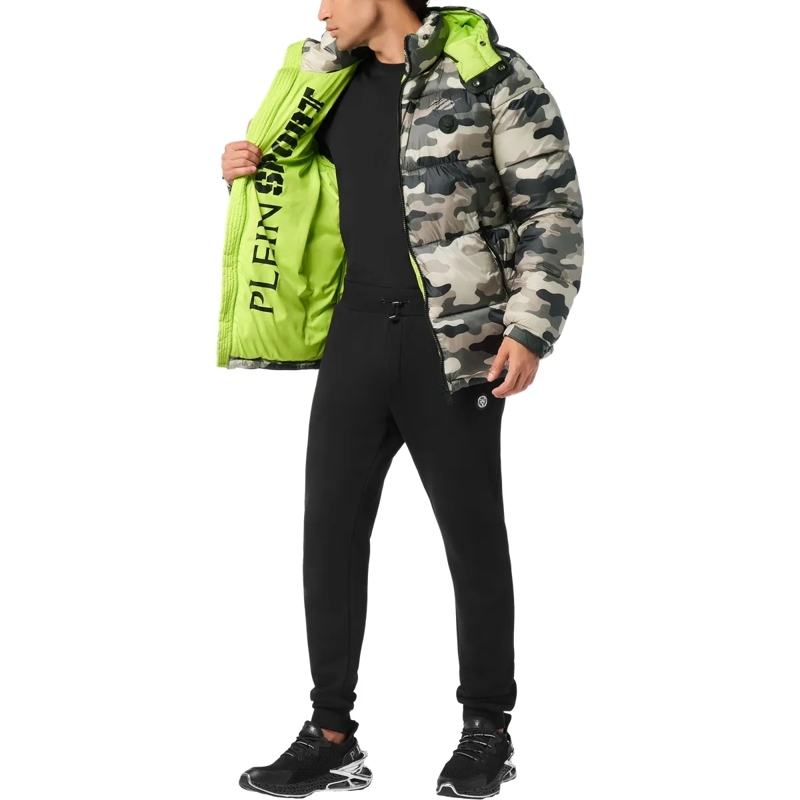 Plein Sport Lederjacke Jacke Camouflage schwarz(Image 4)