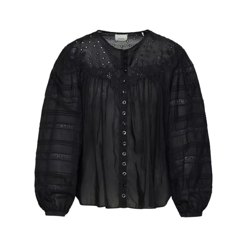 Isabel Marant  Black Cotton Blend Blouse Black