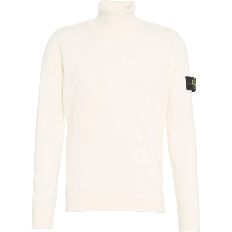 Stone Island  Turtleneck sweater with logo detail weiß