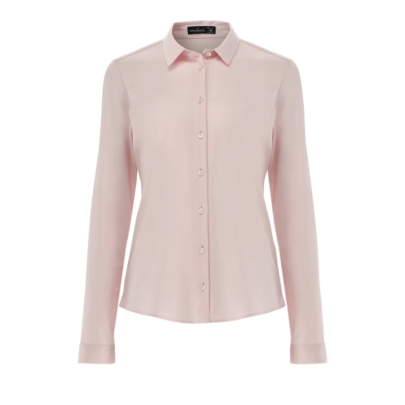 VAN LAACK Bluse Bluse Modern Fit Uni petrol