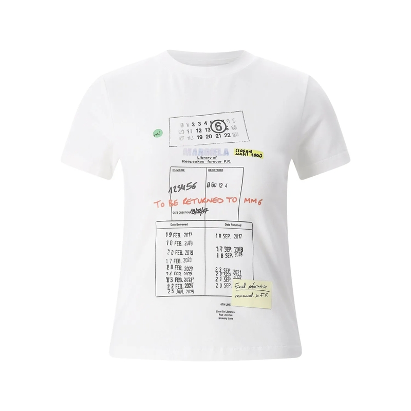Maison Margiela T-shirt T-Shirt mit Print weiß