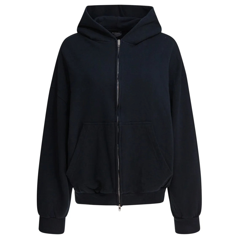 Balenciaga  "Flipped" Zippered Sweatshirt Black