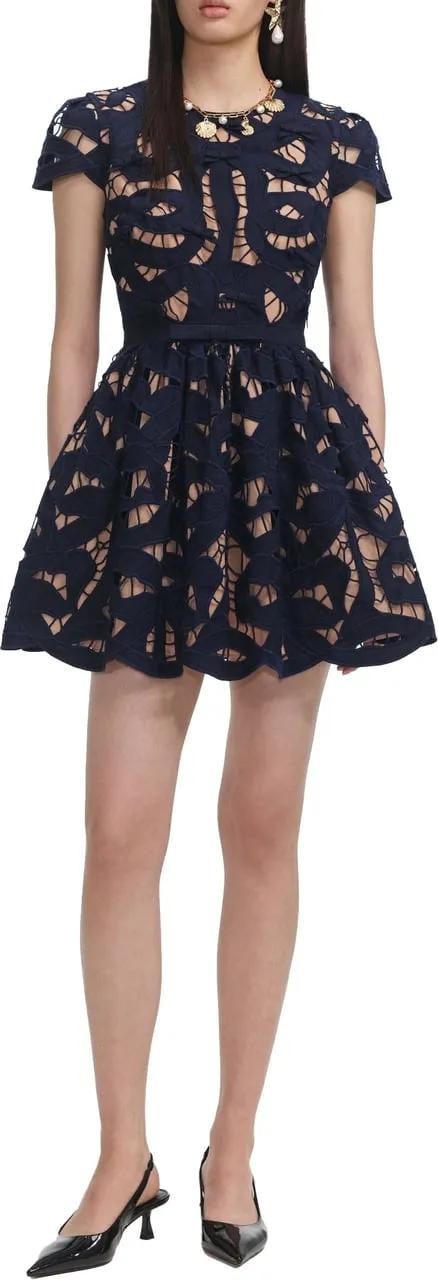 Thumbnail - self-portrait - dress navy - Größe UK 12 - blau