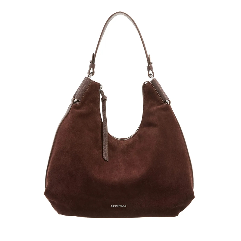Coccinelle Hobo Bag Coccinelle Rebekka Suede Brunette/Brunet