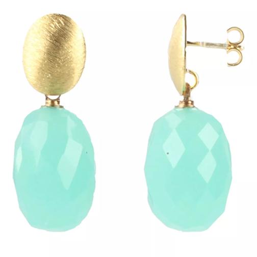 LOTT.gioielli CE QU Oval Egg Facet Light Turquoise Pendant d'oreille