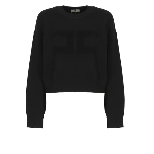 Elisabetta Franchi Trui Logoed Sweater Black