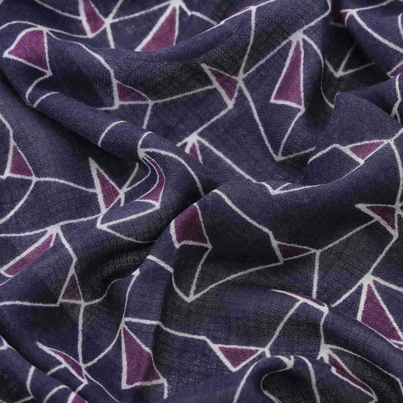 Epice Paris Lichtgewicht Sjaal Gemusterter Schal blau(Image 2)