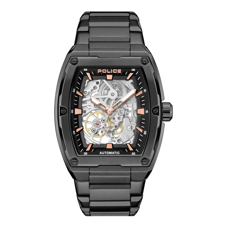 Police Automatikuhr Automatikuhr Skeletor schwarz