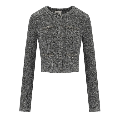 Elisabetta Franchi Vest ELISABETTA FRANCHI SALEPEPE BOUCLÉ CARDIGAN grau