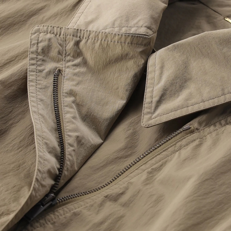 Saint Laurent Übergangsjacke Leichte Jacke mit Gürtel braun(Image 4)