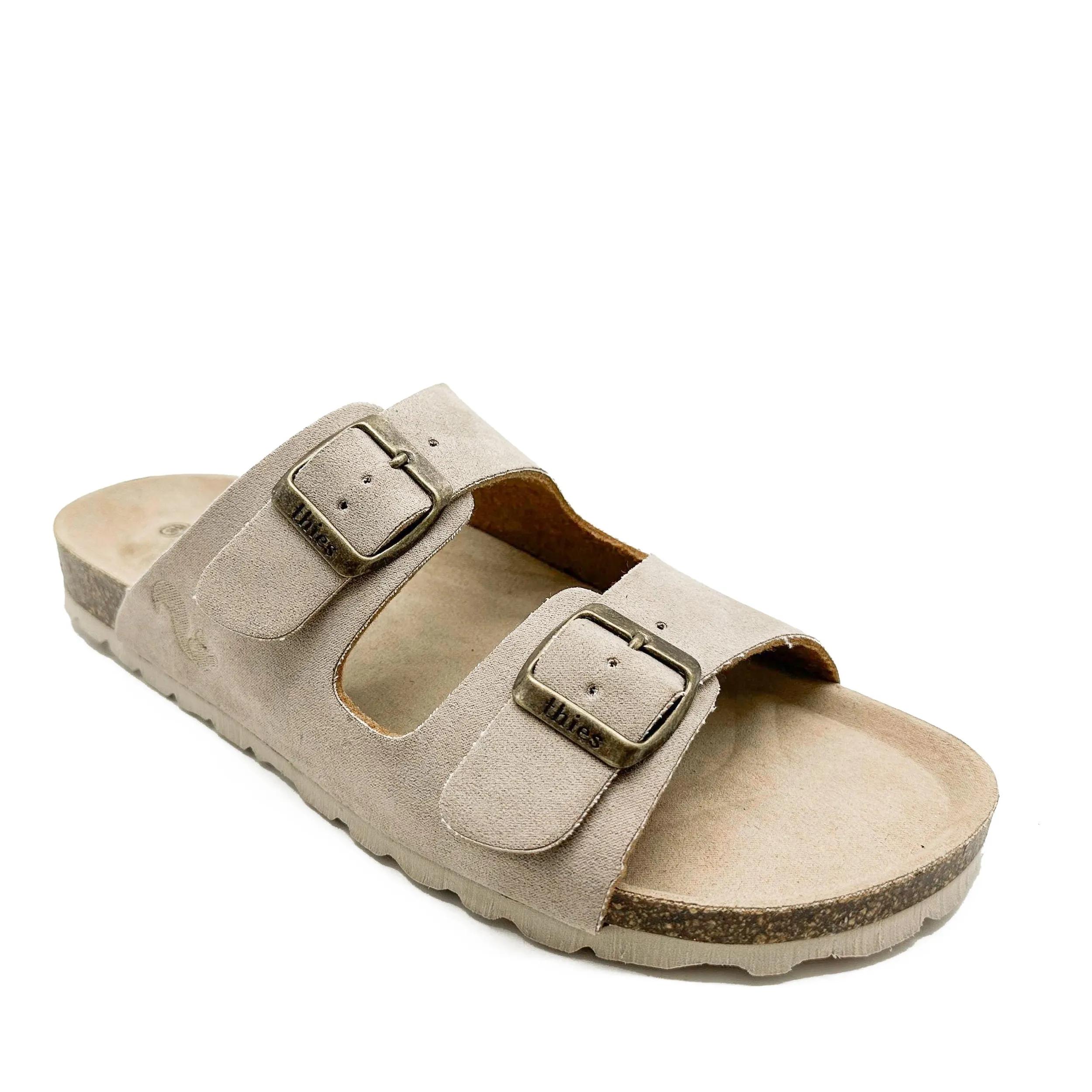 thies Sneakers - thies 1856 ® Eco Bio Rec Sandal vegan biscotto (W/ - Gr. 47 - in Beige - für Damen