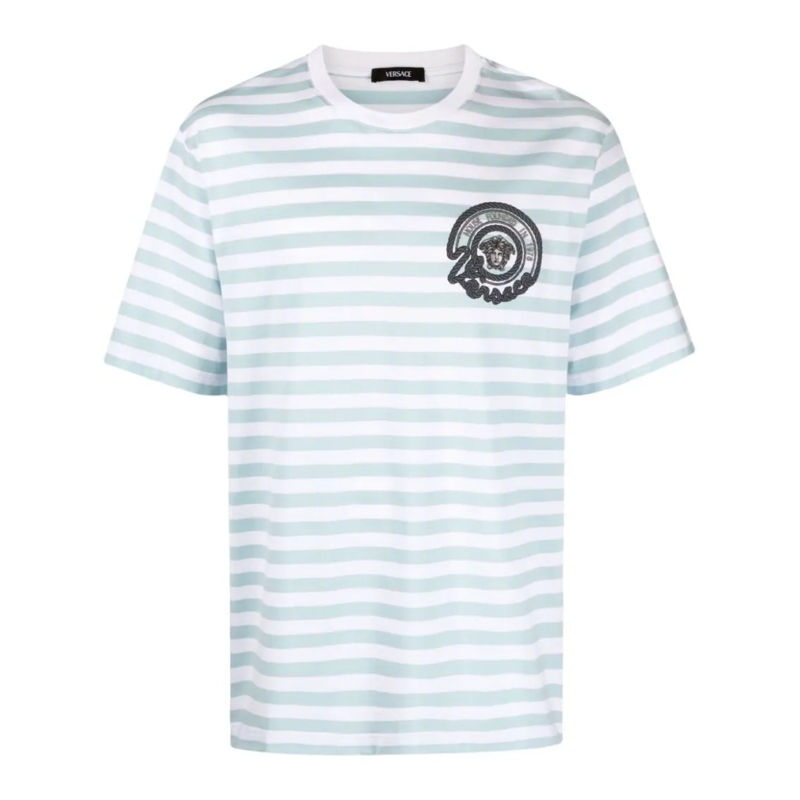 Versace T-Shirt Horizontal Stripe T-Shirt White