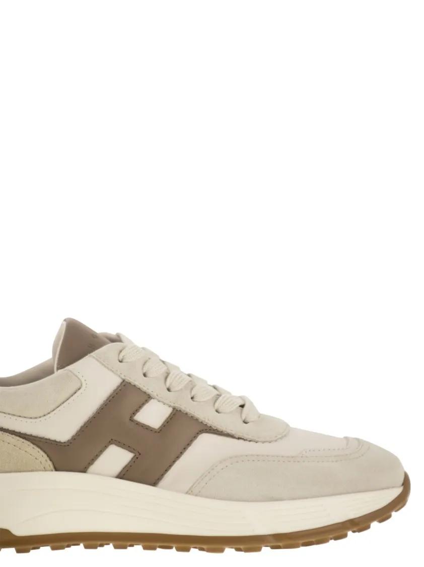 Thumbnail - Hogan Low-Top Sneaker - Hyperlight Sneakers In Leather And Suede - Gr. 9_5 - in Beige - für Damen