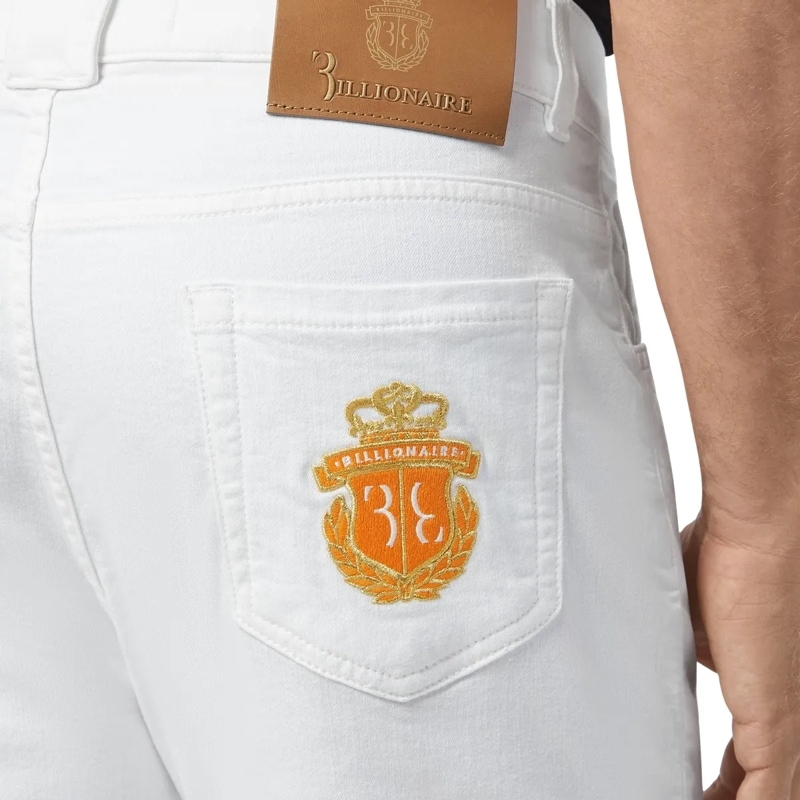 BILLIONAIRE Jeans mit geradem Bein Jeans Regular Fit Crest weiss(Image 4)