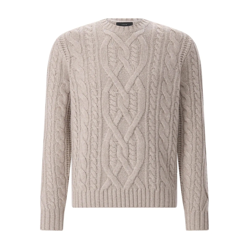 Vince T-Shirt Pullover mit Merinowolle beige