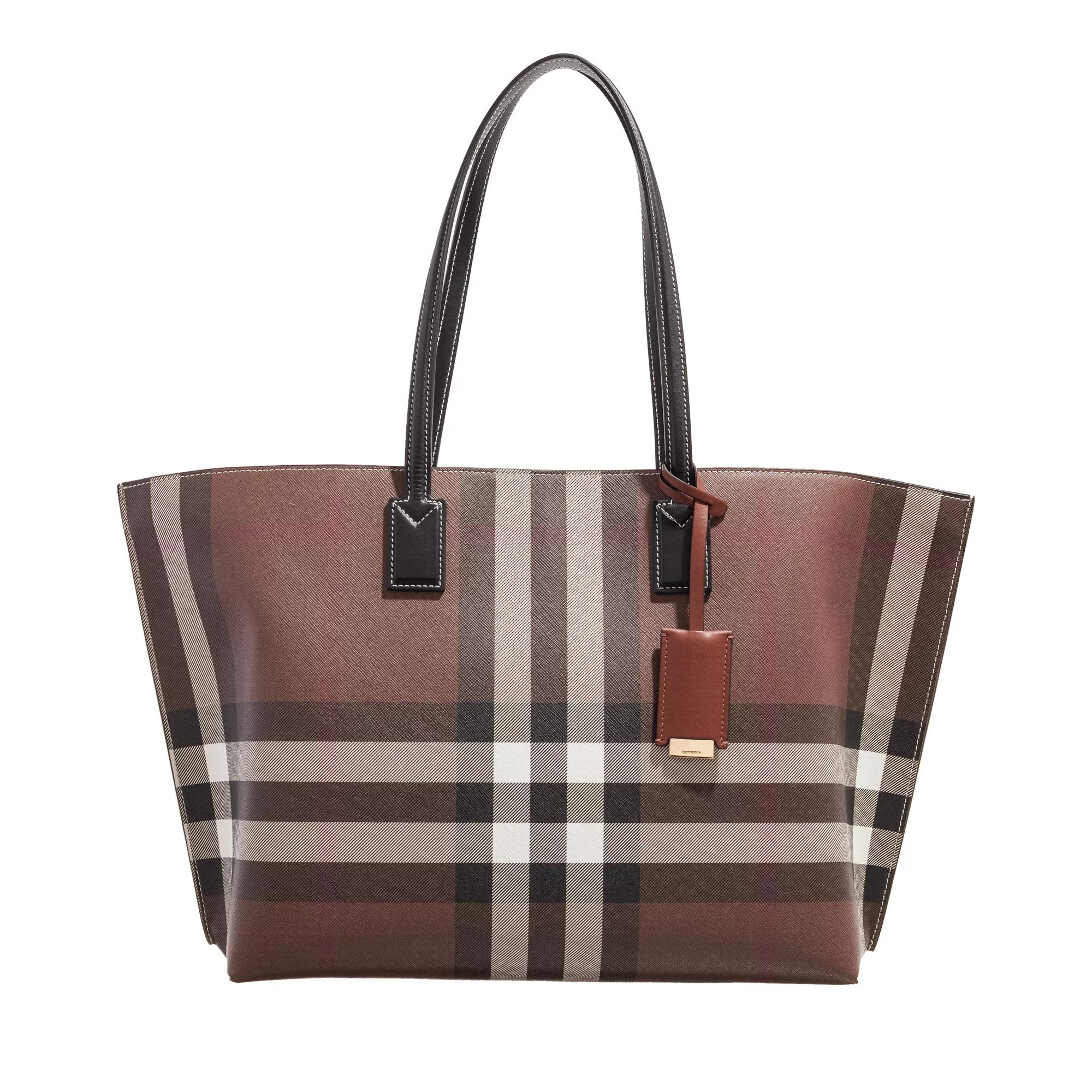 Burberry plaid store tote bag