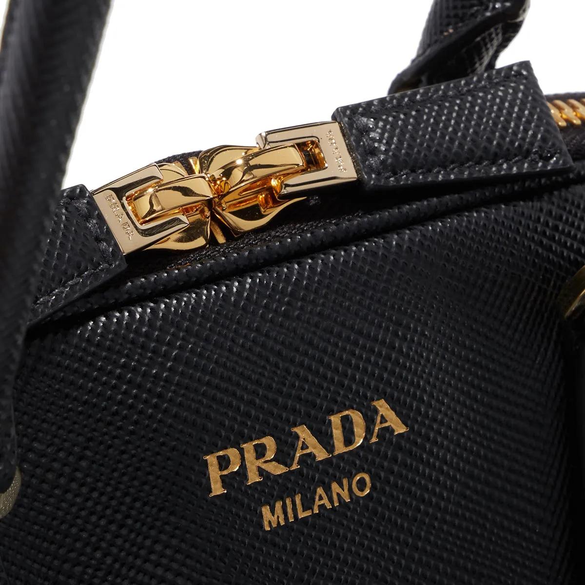 Prada Shoppers Bowling Shoulder Bags in zwart