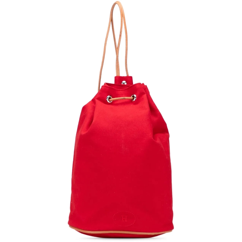 Hermès Sac à dos Toile Polochon Mimile rot