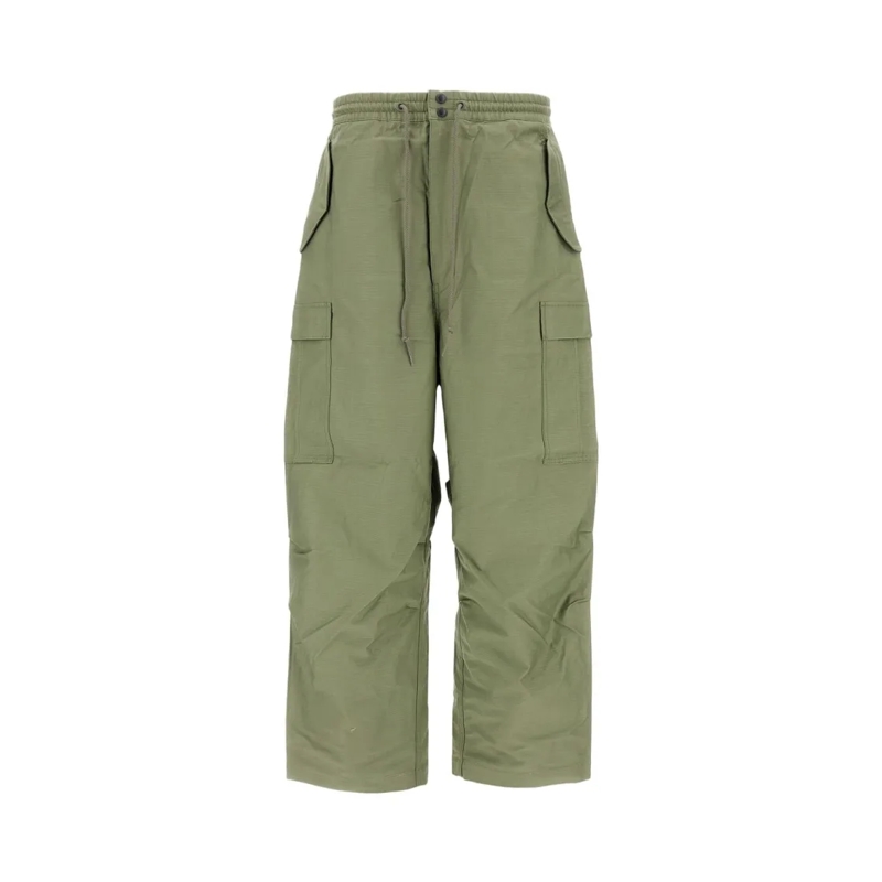 Junya Watanabe Pantalon Cargo-Style Pants With Adjustable Drawstring Green