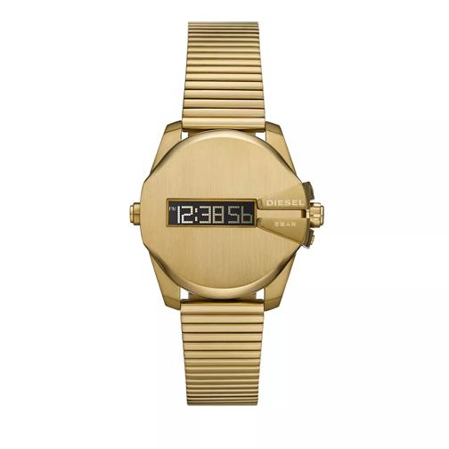 Diesel Baby Chief Digital Stainless Steel Watch Gold-Tone Digitaluhr