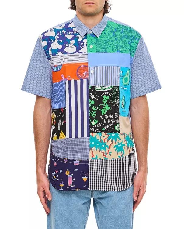 Junya Watanabe - Short Sleeve Patch T-Shirt - Größe S - blue